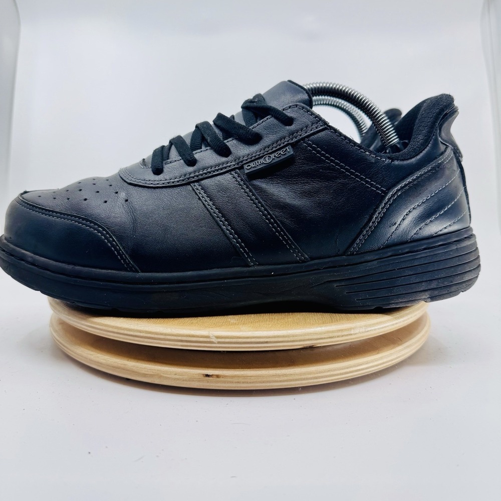 Orthofeet Pierre 20218 Mens 9.5 4E WIDE Black Leather Hands Free Shoes Sneakers